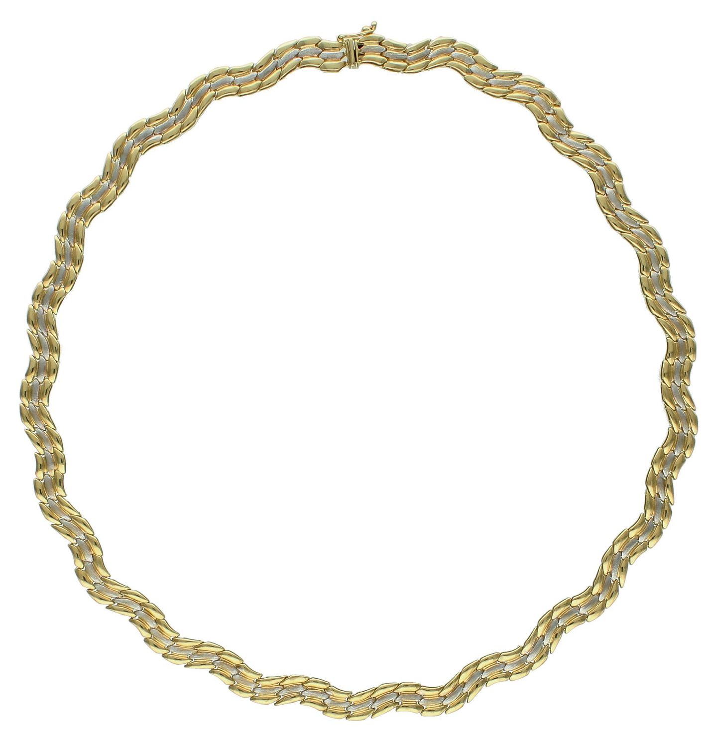 Złota Kolia damska 585 z białym złotem rozmiar 45. Złota Kolia damska 585 z białym złotem to złoty naszyjnik damski który będzie pięknie prezentował się na kobiecie o wysmakowanym guście. Idealny prosty wzór kolii 1.jpg